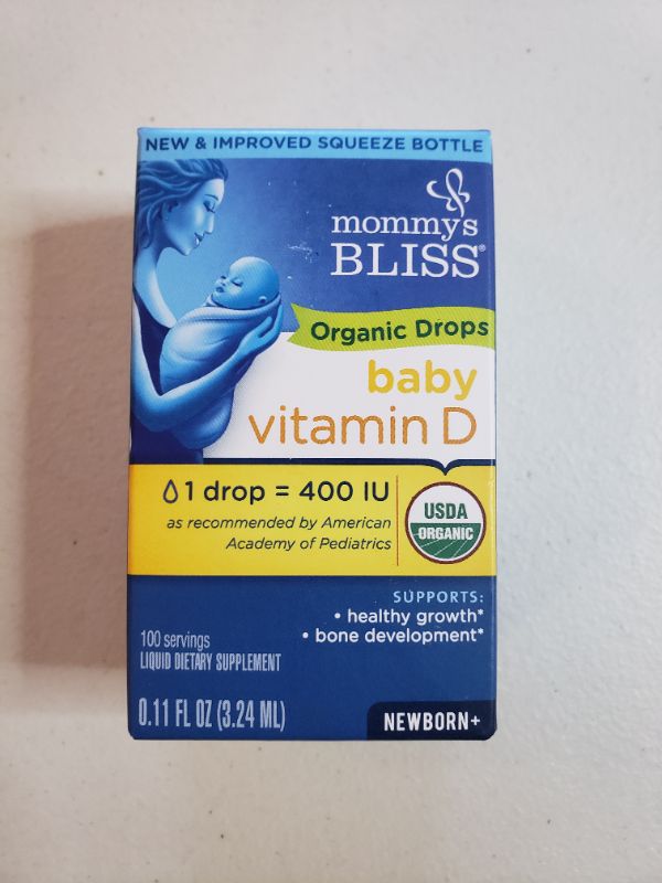 Photo 1 of Mommy's Bliss Organic Drops No Artificial Color, Vitamin D, 0.11 Fl Oz
