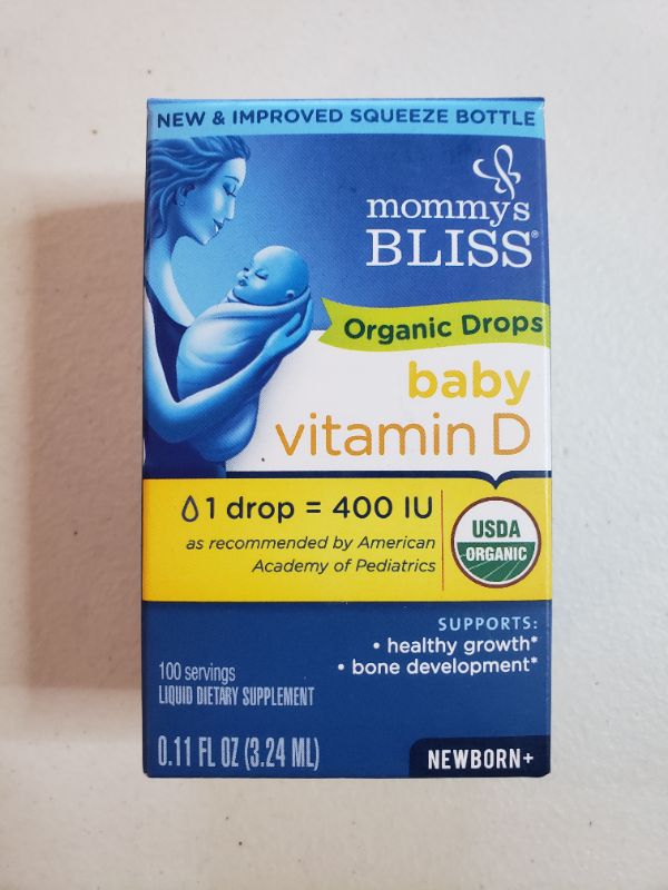 Photo 1 of Mommy's Bliss Organic Drops No Artificial Color, Vitamin D, 0.11 Fl Oz
