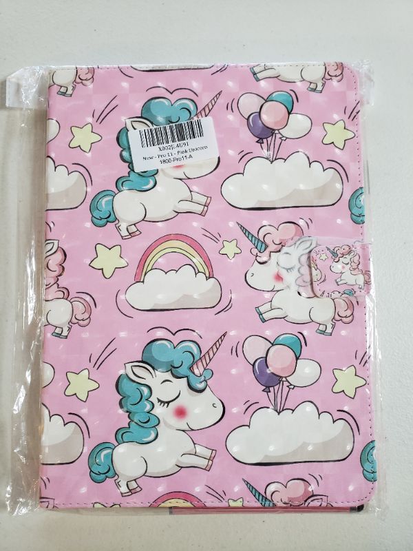 Photo 1 of APPLE IPAD PRO 11 PINK UNICORN CASE.