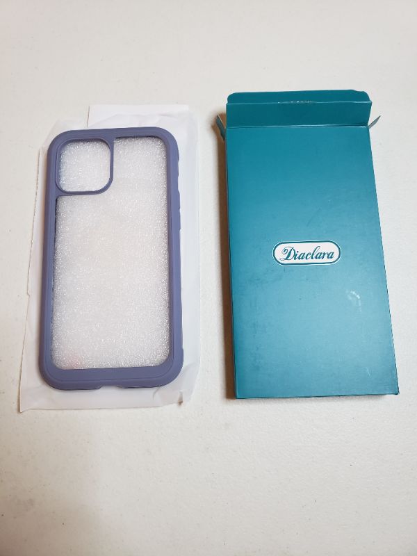 Photo 1 of Diaclara Designed for iPhone 12 Pro Max Case, Full Body Rugged Case with Built-in Touch Sensitive Anti-Scratch Screen Protector, Soft TPU Bumper Case for iPhone 12 Pro Max 6.7" (Dark Blue and Clear)
