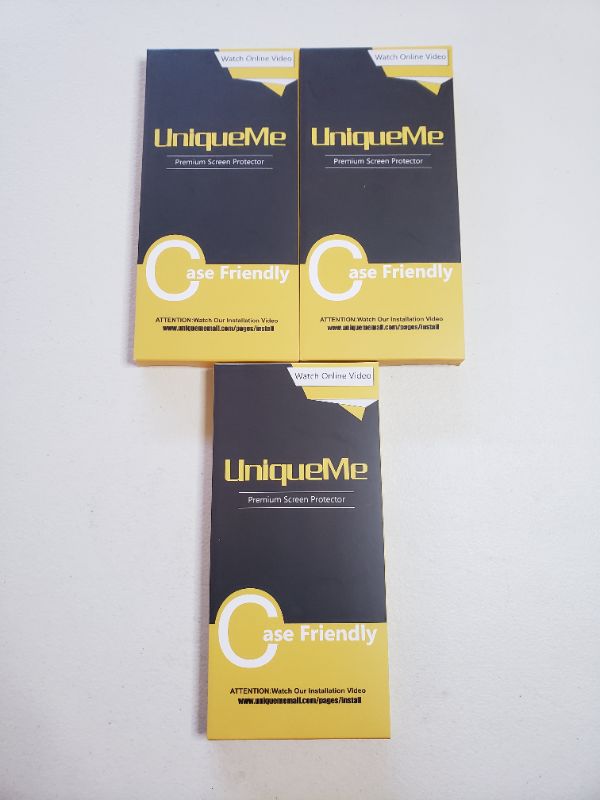 Photo 1 of UNIQUE ME PREMIUM SCREEN PROTECTOR, FOR LG SMARTPHONE. LOT OF 3.