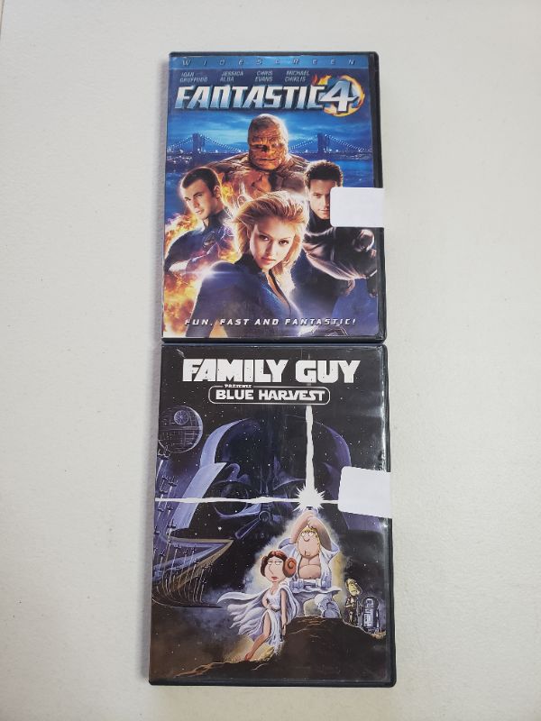 Photo 1 of FAMILY GUY BLUE HARVEST DVD, AND FANTASTIC 4 DVD. USED.
