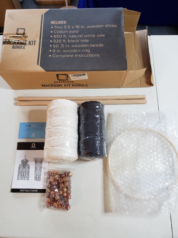 Photo 1 of GRAYBLOCK MACRAME KIT BUNDLE