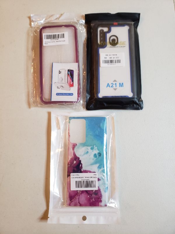 Photo 1 of VARIOUS SAMSUNG SMARTPHONE CASES, STYLE AND MODELS VARY, LOT OF 3.