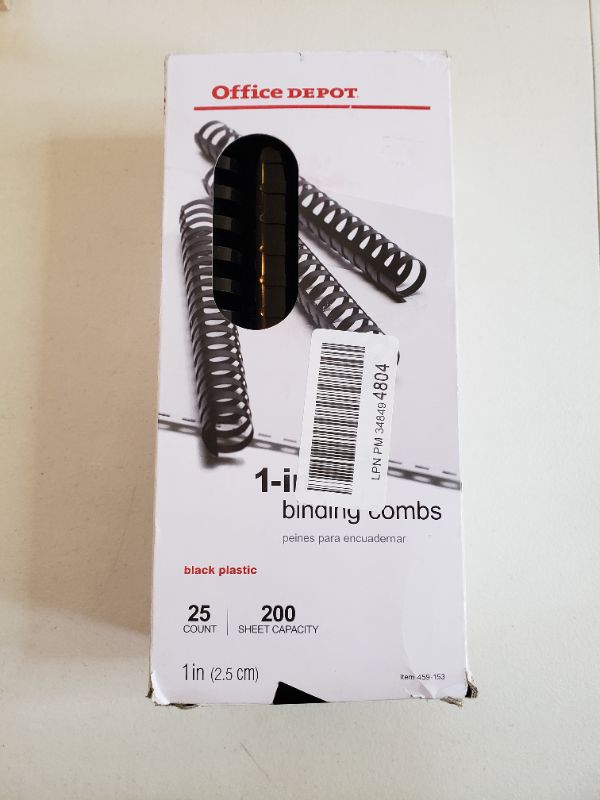 Photo 1 of OFFICE DEPOT 1 INCH BINDING COMBS