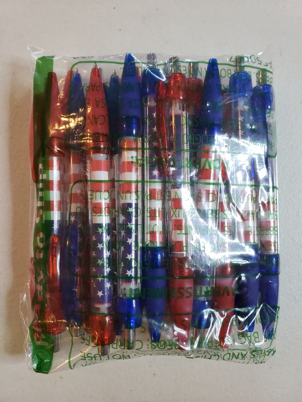 Photo 1 of AMERICAN FLAG BALL POINT PENS. APPROX. 25 PENS.