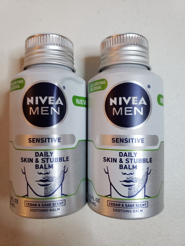 Photo 1 of NIVEA Men Sensitive Skin & Stubble Balm - Mens Face Lotion for Before and After Shave – 4.2 Fl. Oz. Bottle
LOT OF 2.