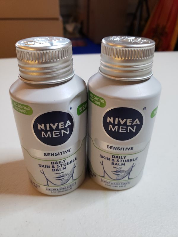 Photo 2 of NIVEA Men Sensitive Skin & Stubble Balm - Mens Face Lotion for Before and After Shave – 4.2 Fl. Oz. Bottle
LOT OF 2.