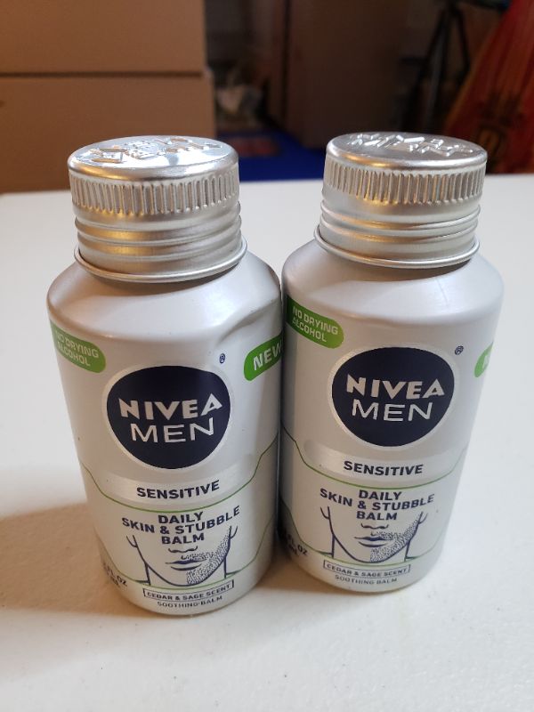 Photo 2 of NIVEA Men Sensitive Skin & Stubble Balm - Mens Face Lotion for Before and After Shave – 4.2 Fl. Oz. Bottle
LOT OF 2.