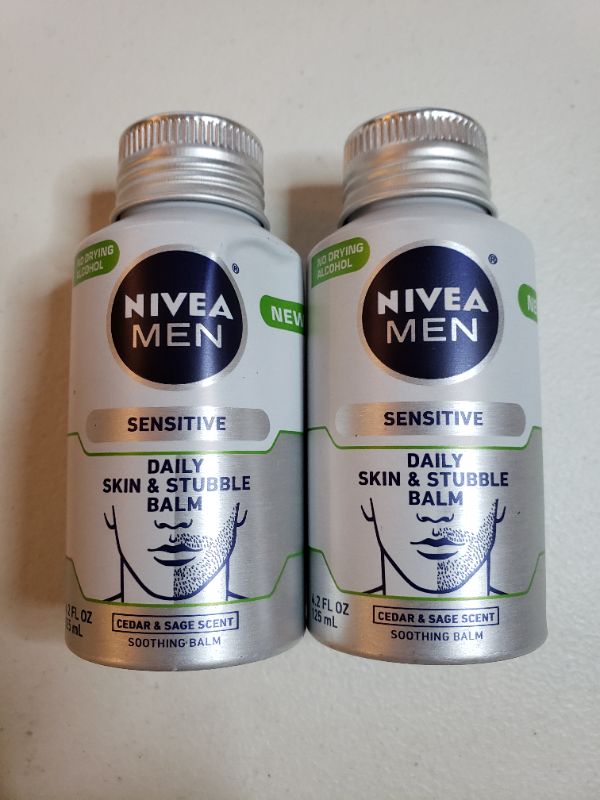 Photo 1 of NIVEA Men Sensitive Skin & Stubble Balm - Mens Face Lotion for Before and After Shave – 4.2 Fl. Oz. Bottle
LOT OF 2.