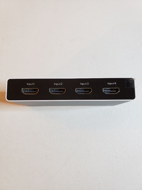 Photo 1 of HDMI Switch 4K@60Hz, 4 Port HDMI 2.0 Switcher Selector 4 in 1 Out HDMI Switch.