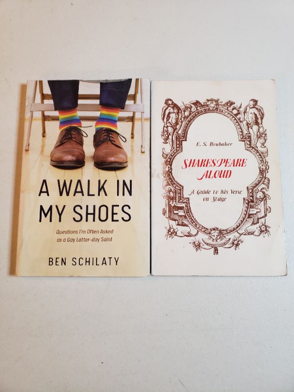 Photo 1 of A WALK IN MY SHOES & SHAKESPEARE ALOUD PAPERBACK BOOKS.