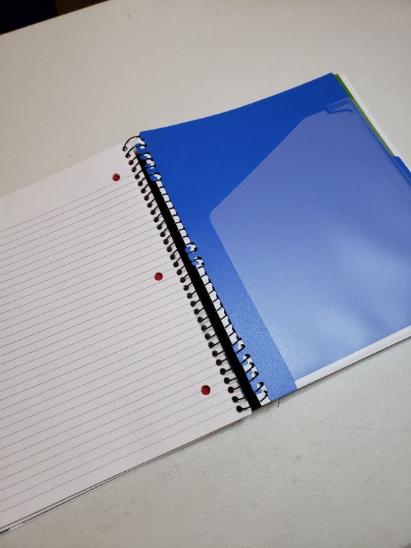 Photo 3 of Five Star Advance Spiral Notebook, 5 Subject, College Ruled Paper, 200 Sheets, 11 x 8-1/2 inches, White (73154)
