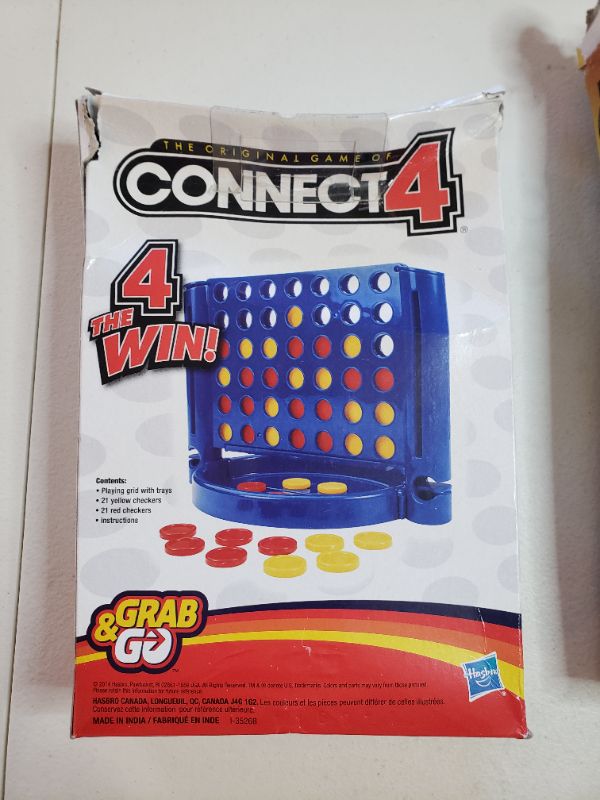 Photo 2 of Connect 4 Grab and Go Game (Travel Size) & JURASSIC PARK MATCHING GAME. SLIGHT BOX DAMAGE.