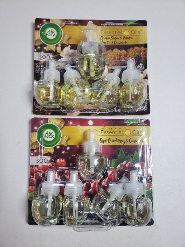 Photo 1 of AIR WICK ESSENTIAL OILS HOLIDAY AIR FRESHENER REFILLS, 2 5-PACKS.