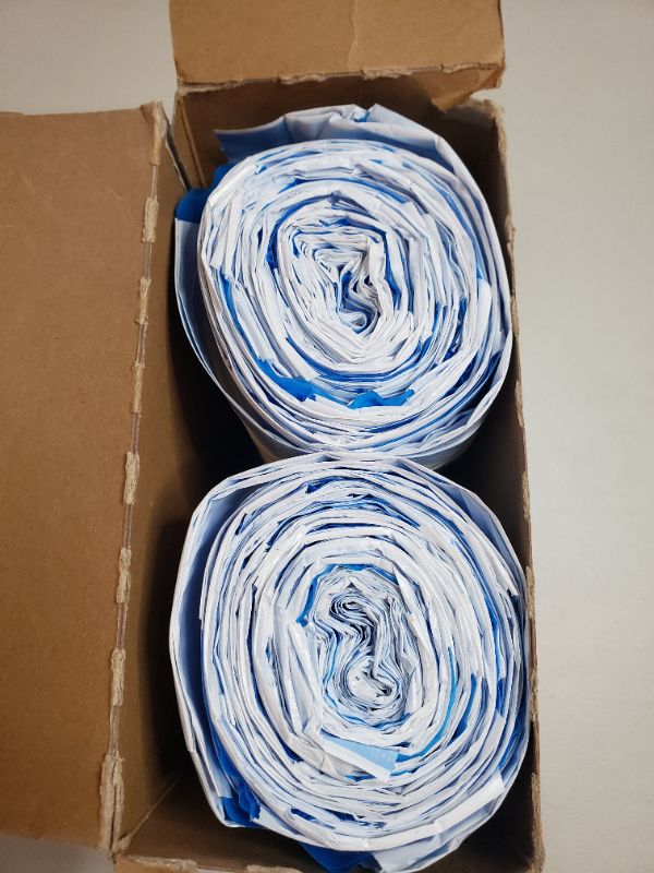 Photo 1 of Hefty 10013700016704 Ultra Strong Trash Bags (Clean Burst, Tall Kitchen Drawstring, 13 Gallon, 80 Count) – Fits All Simplehuman Size J Cans, 80 count, White, 80 count