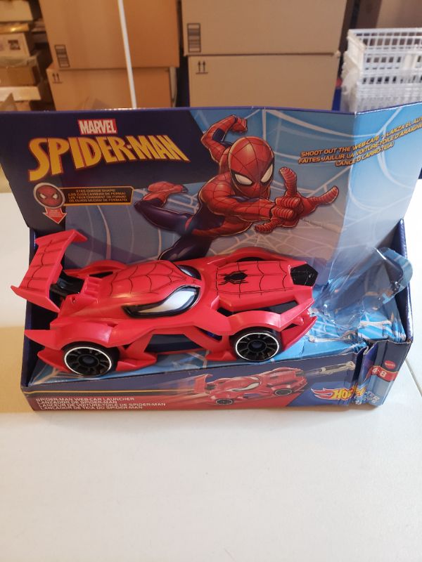 Photo 1 of Marvel Hot Wheels Spider-Man Web-Car Launcher [Amazon Exclusive]
MISSING CAR.