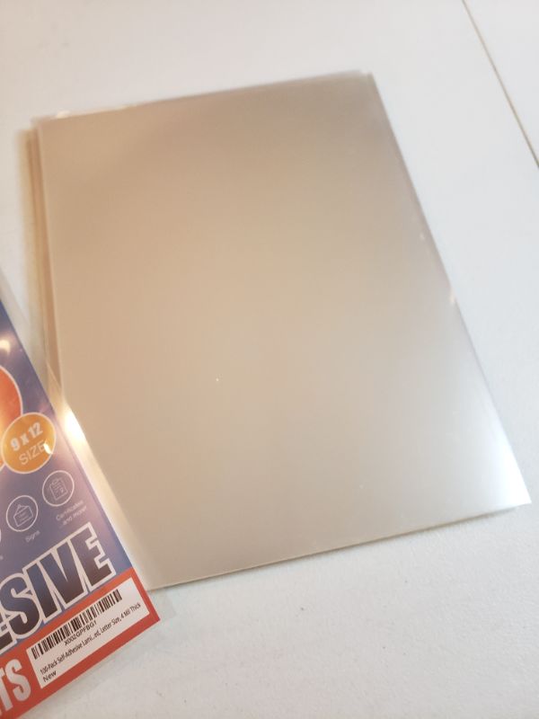 Photo 2 of 100 PACK PEEL AND STICK SELF LAMINATING SHEETS
