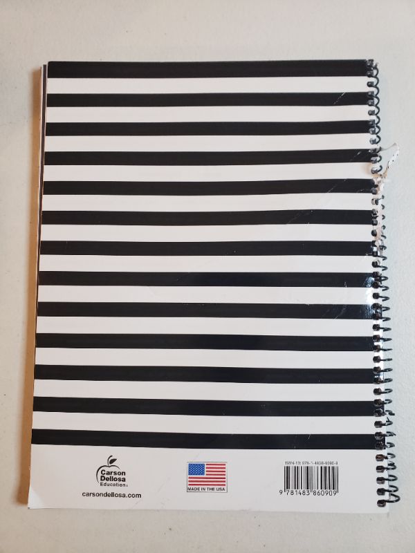 Photo 1 of Schoolgirl Style Black, White and Stylish Teacher Planner—Undated Weekly/Monthly Lesson Plan Book and Record Organizer for Classroom or Homeschool (8 inches x 11 inches), multi (105029), DAMAGE BINDING
