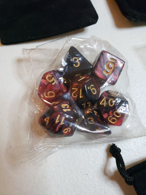 Photo 3 of 5 SETS OF GAME DICE WITH CARRYING BAGS.