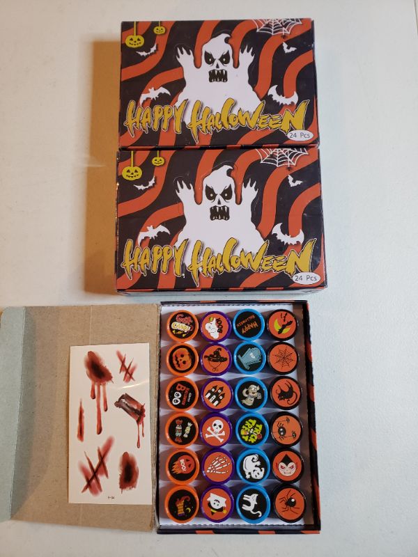 Photo 1 of 24 Pcs Assorted Halloween Stamps, Children Self-Ink Stampers For Party(24 Designs), Holiday Toy Gift Halloween Game Prizes For Kids (24 color)
LOT OF 3.