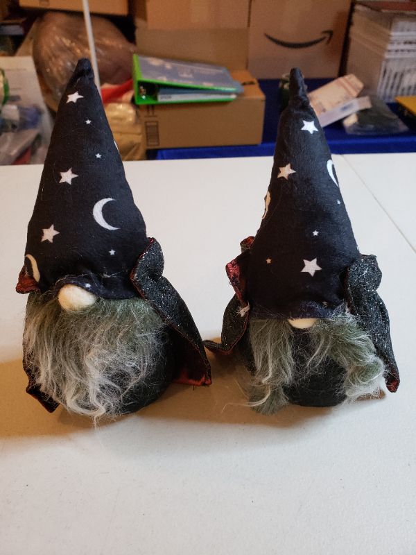 Photo 1 of 6.5" HALLOWEEN GNOME ORNAMENTS, 2 PACK.