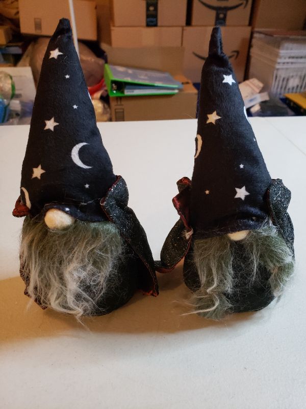 Photo 1 of 6.5" HALLOWEEN GNOME ORNAMENTS, 2 PACK.