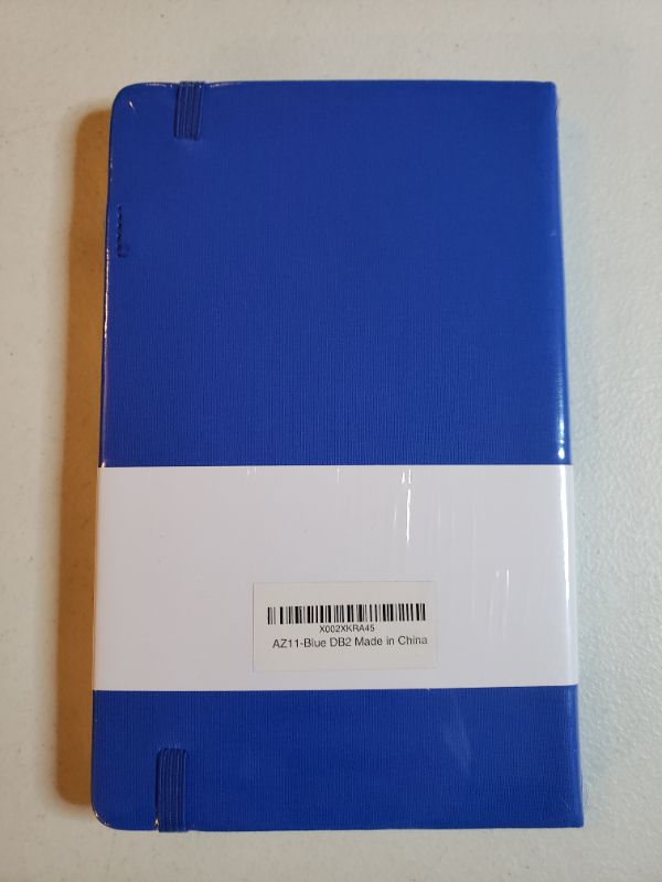 Photo 2 of MELSBRINNA DRAW/WRITE A5 LINED POCKET NOTEBOOK, BLUE.