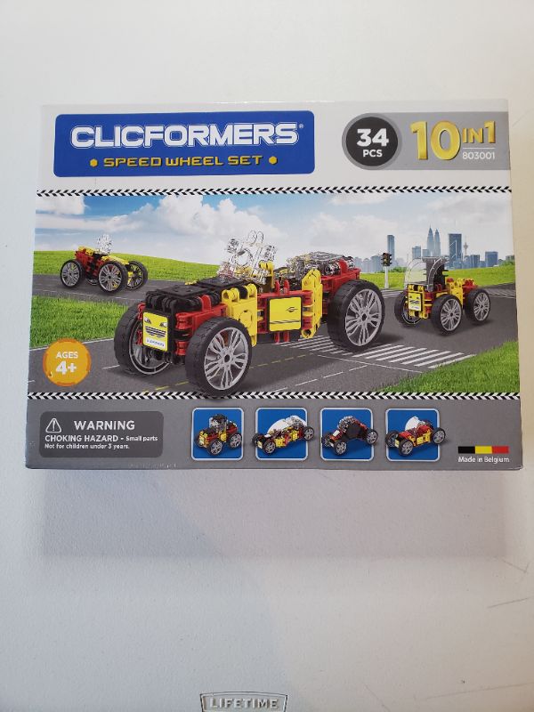 Photo 1 of CLICFORMERS SPEED WHEEL SET, 34 PIECES, AGES 4+