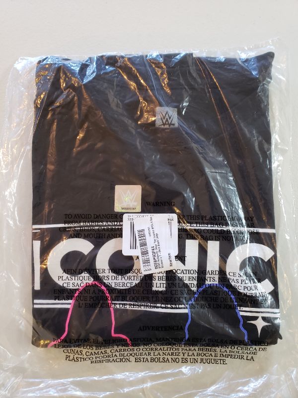 Photo 1 of WWE ICONICS BLACK T-SHIRT SIZE LARGE. BRAND NEW SEALED.