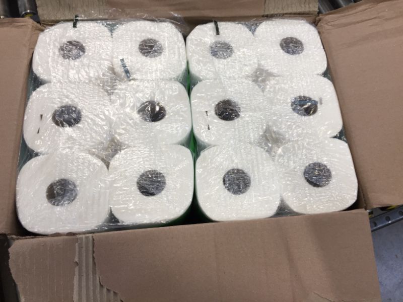 Photo 1 of Amazon Brand - Solimo Basic Flex-Sheets Paper Towels 12 rolls 