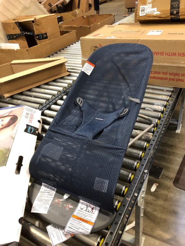 Photo 1 of Babybjorn Bouncer Bliss - Navy Blue, Mesh