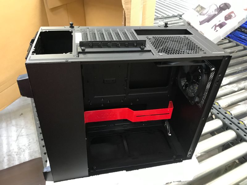 Photo 3 of NZXT CA-H510B-BR Compact Mid-Tower Case Tempered Glass Matte Black/Red H510