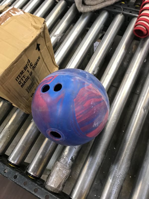 Photo 2 of Champion Sports Lightweight Rubber Bowling Ball, 2-1/2 Pounds, Teal and Red Swirl