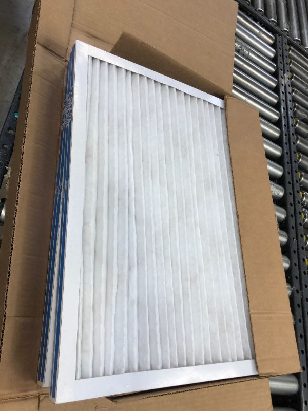 Photo 2 of Aerostar 20x25x1 MERV 11 Pleated Air Filter, AC Furnace Air Filter, 4 Pack (Actual Size: 19 3/4"x24 3/4"x3/4")
