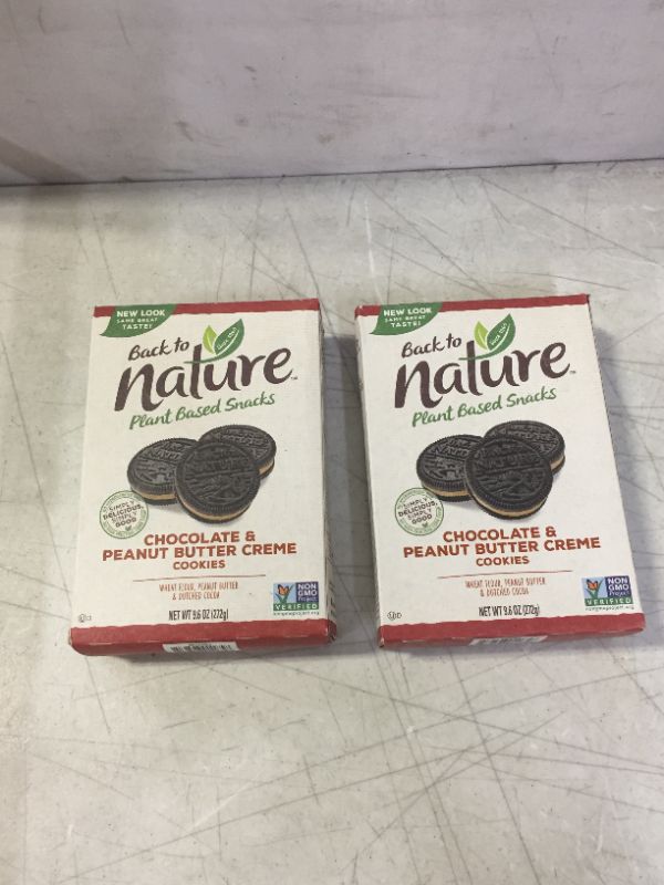 Photo 2 of 2 PACK - Back to Nature Non-GMO Cookies, Peanut Butter Creme, 9.6 Ounce BEST BY DEC 13 2021