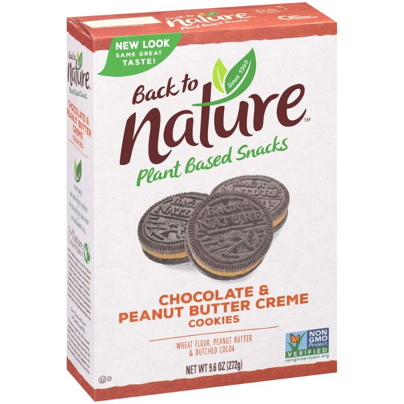 Photo 1 of 2 PACK - Back to Nature Non-GMO Cookies, Peanut Butter Creme, 9.6 Ounce BEST BY DEC 13 2021
