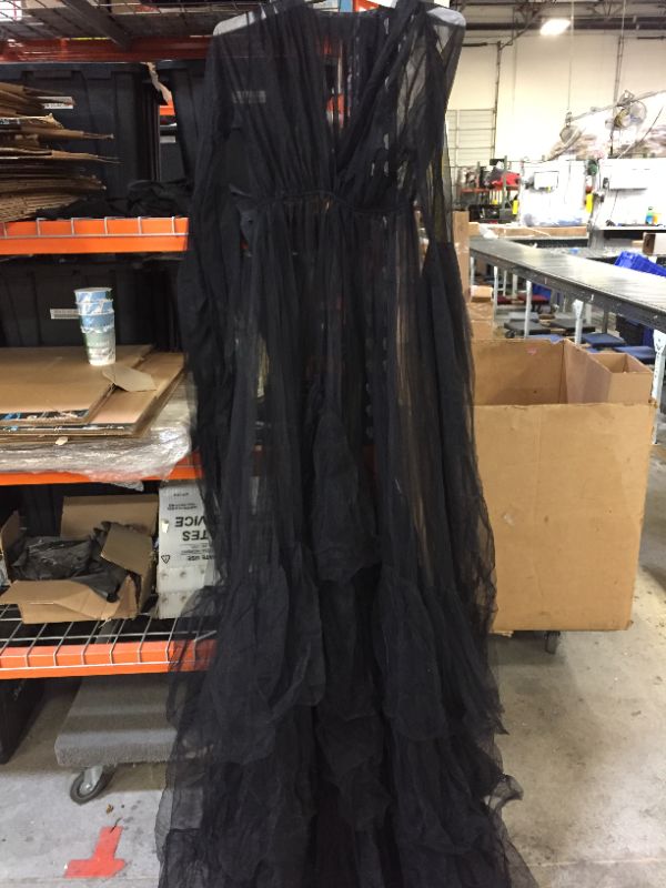 Photo 1 of BLACK SEE THROUGH LACE DRESS MEDIUM 