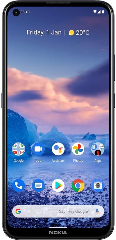 Photo 1 of Nokia 5.4 | Android 10 | Unlocked Smartphone | 2-Day Battery | Dual SIM | US Version | 4/128GB | 6.39-Inch Screen | 48MP Quad Camera | Polar Night
