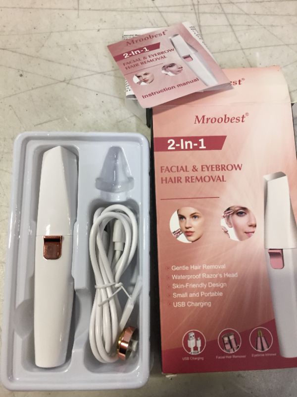 Photo 2 of MROOBEST 2 IN 1 FACIAL & EYEBROW HAIR REMOVAL