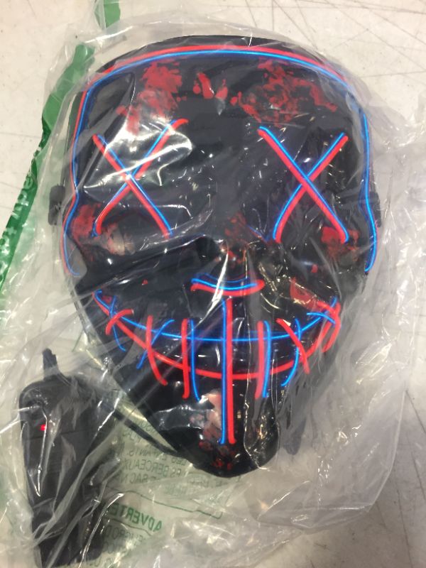 Photo 1 of LED LIGHT UP COSTUME MASK