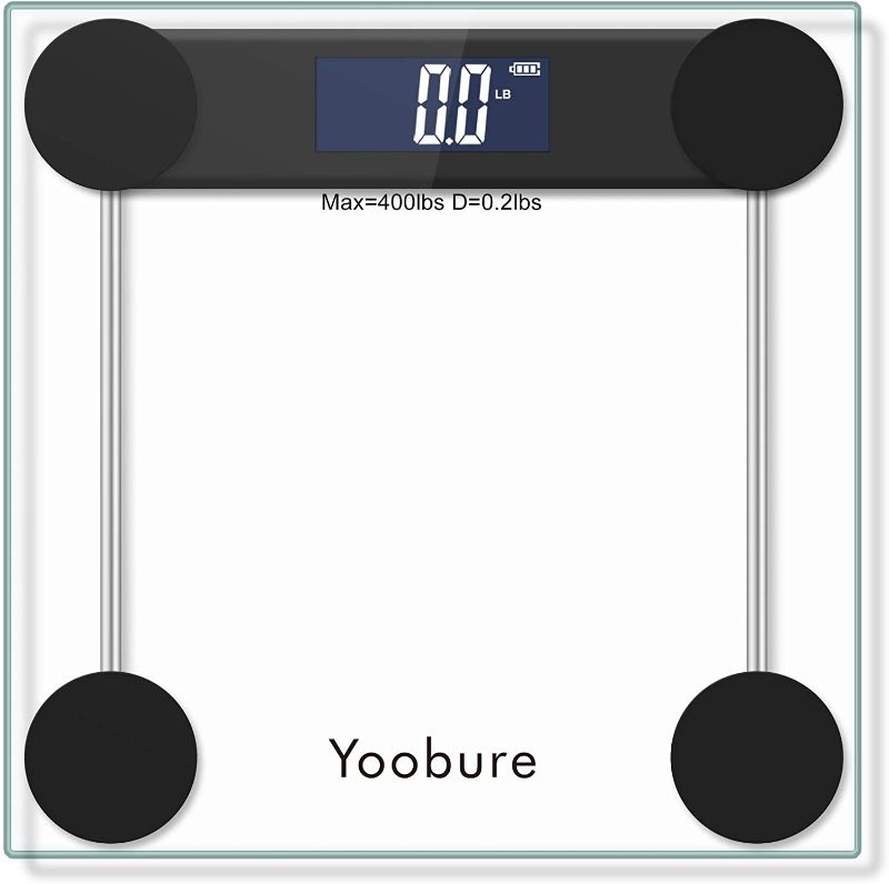 Photo 1 of 400lb / 180kg Digital Body Weight Bathroom Scale with Step-On Technology and Tempered Right Angle Glass Balance Platform
1 Count (Pack of 1)