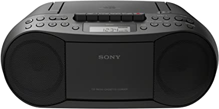 Photo 1 of Sony Stereo CD/Cassette Boombox Home Audio Radio, Black (CFDS70BLK), 13.7 x 6.1 x 9 inches