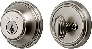 Photo 1 of Baldwin 93800-008 Prestige 380 Round Single Cylinder Deadbolt Featuring SmartKey in Satin Nickel