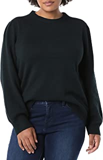 Photo 1 of Amazon Essentials Women's Soft Touch Pleated Shoulder Crewneck Sweater SMALL