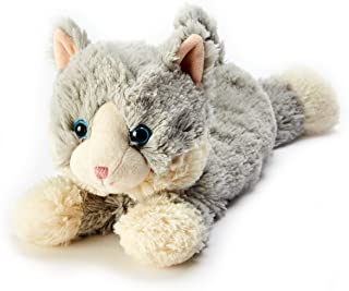 Photo 1 of Intelex CP-CAT-4 Warmies Microwavable French Lavender Scented Plush Laying Down Cat, Laying Down Grey Cat