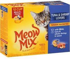 Photo 1 of 12 CUP MEOW MIX TUNA AND SHRIMP LOVERS (MISSING TWO CUPS)