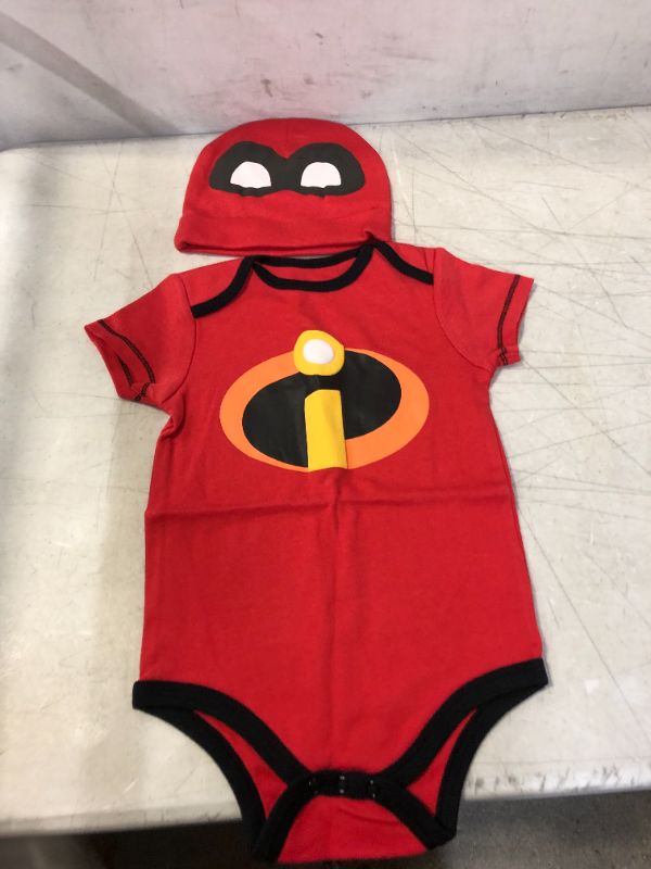 Photo 1 of BABY INCREDIBLES ONESIE WITH MATCHING HAT SIZE 24 MONTHS