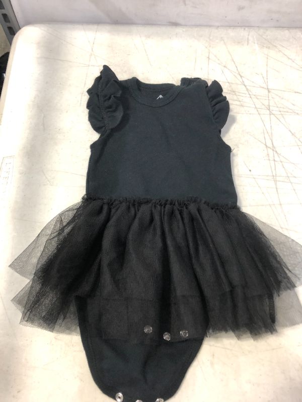 Photo 1 of 6-9 MONTHS BLACK ONESIE FOR BABY WITH TUTU CONNECTED 