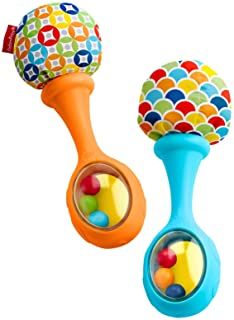 Photo 1 of Fisher-Price Rattle 'n Rock Maracas, Blue/Orange [Amazon Exclusive] 2 Count (Pack of 1)
2 Count (Pack of 1)